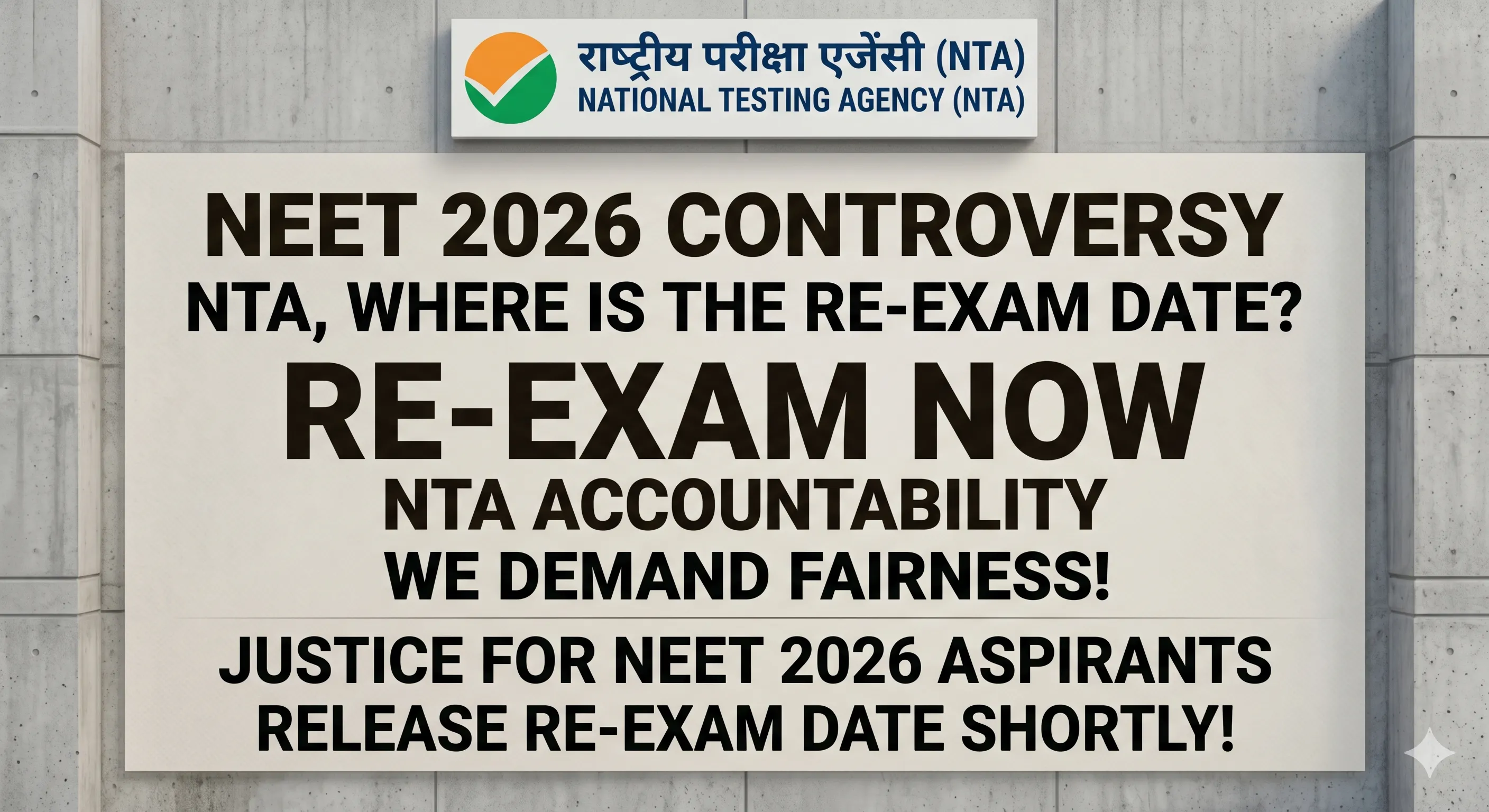 NEET 2026 Controversy: NTA Expected to Release Re-Examination Date Shortly