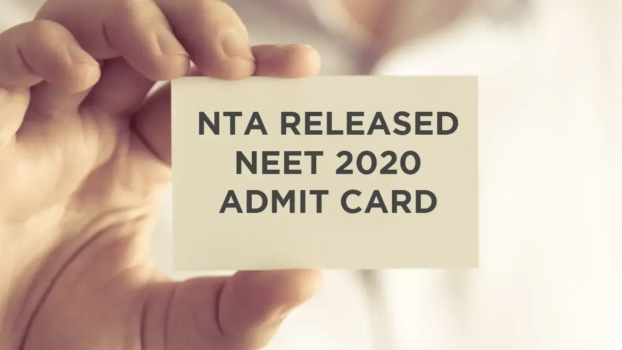 Download NEET (UG) 2020 Admit Card